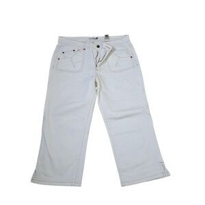 Vintage Y2K White Denim Cropped Jeans Womens Size 12